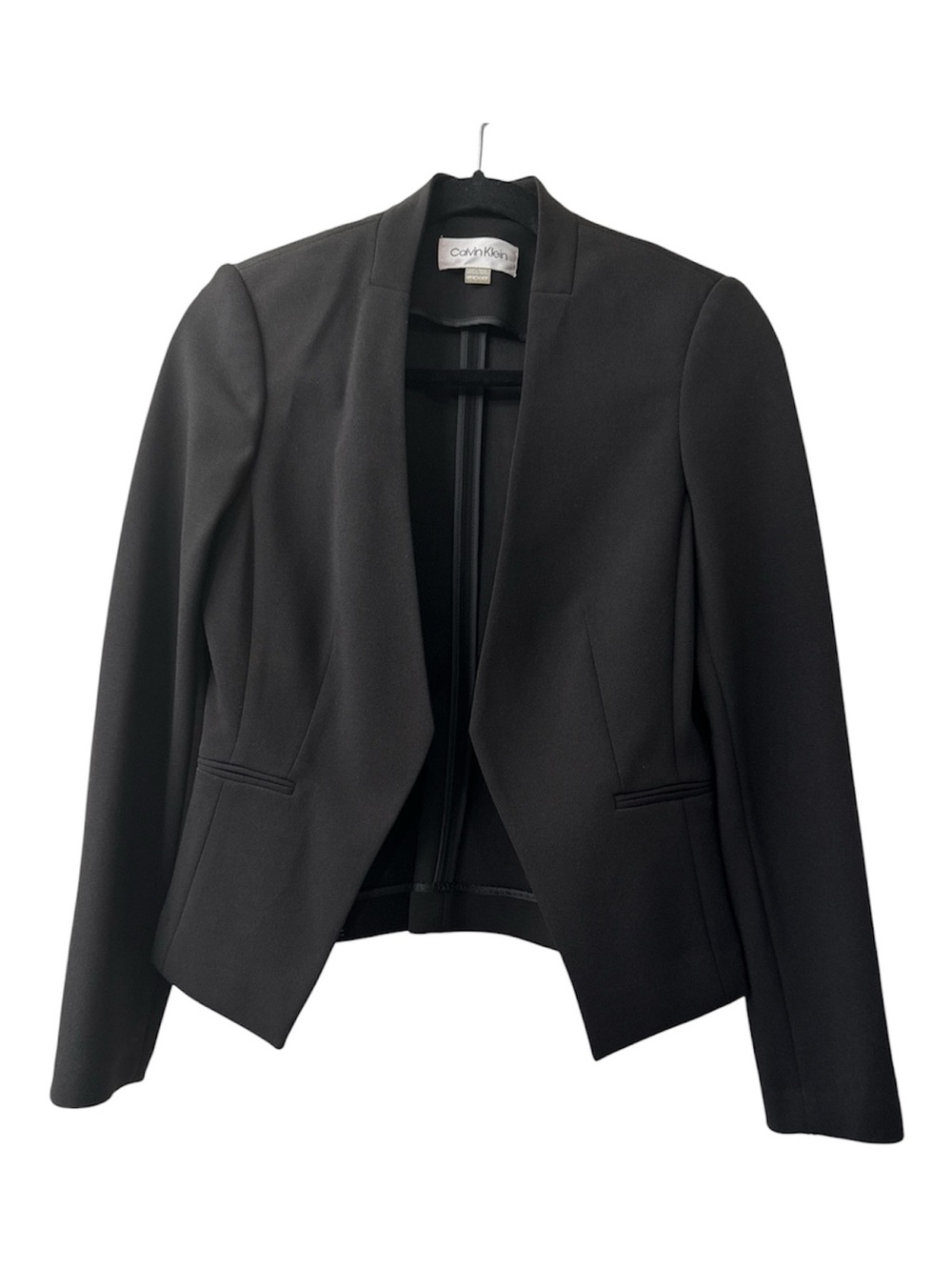 Calvin Klein Black Open-Front Tailored Blazer Jacket